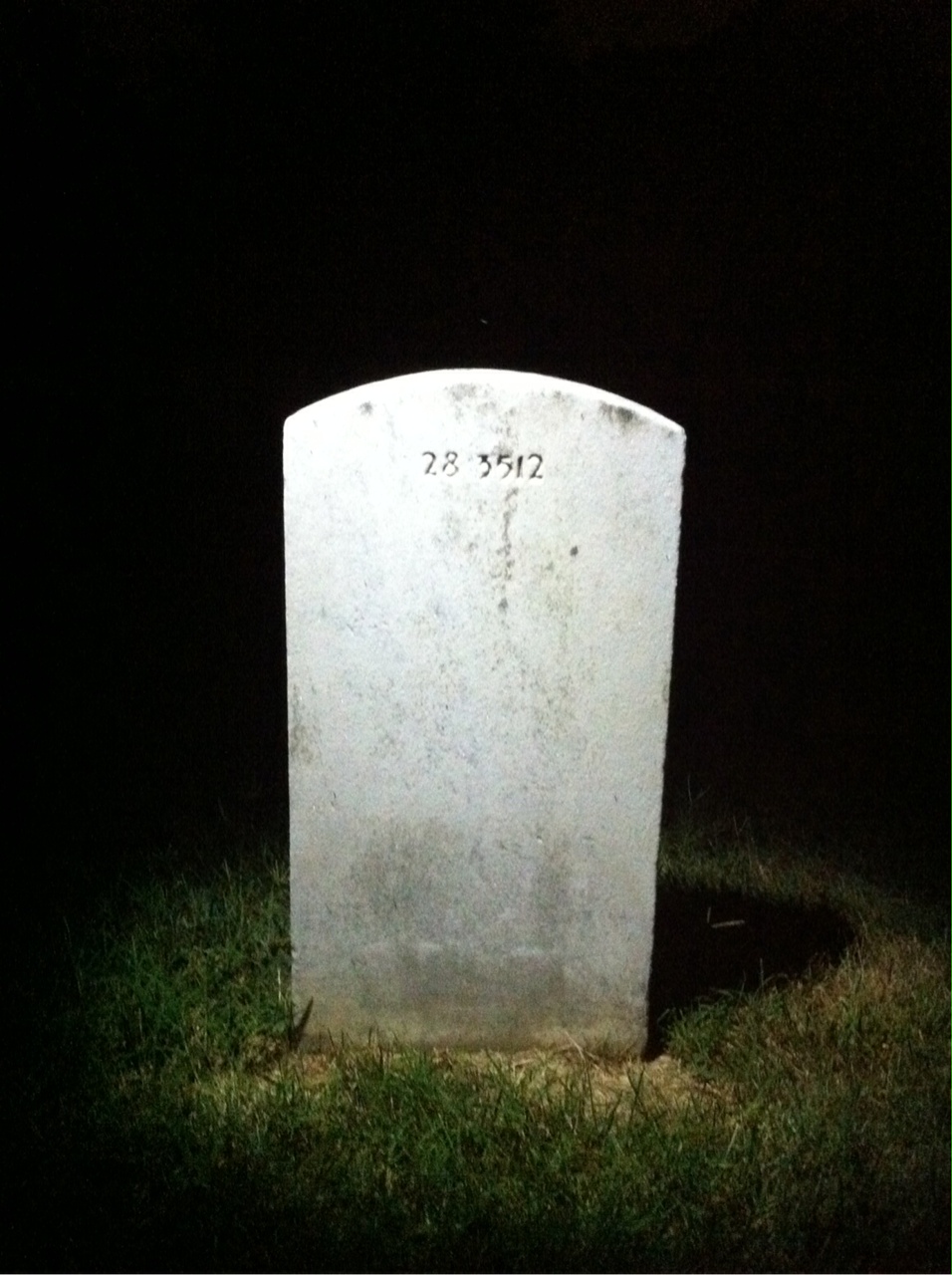 Back of headstone — Thomas Murray
