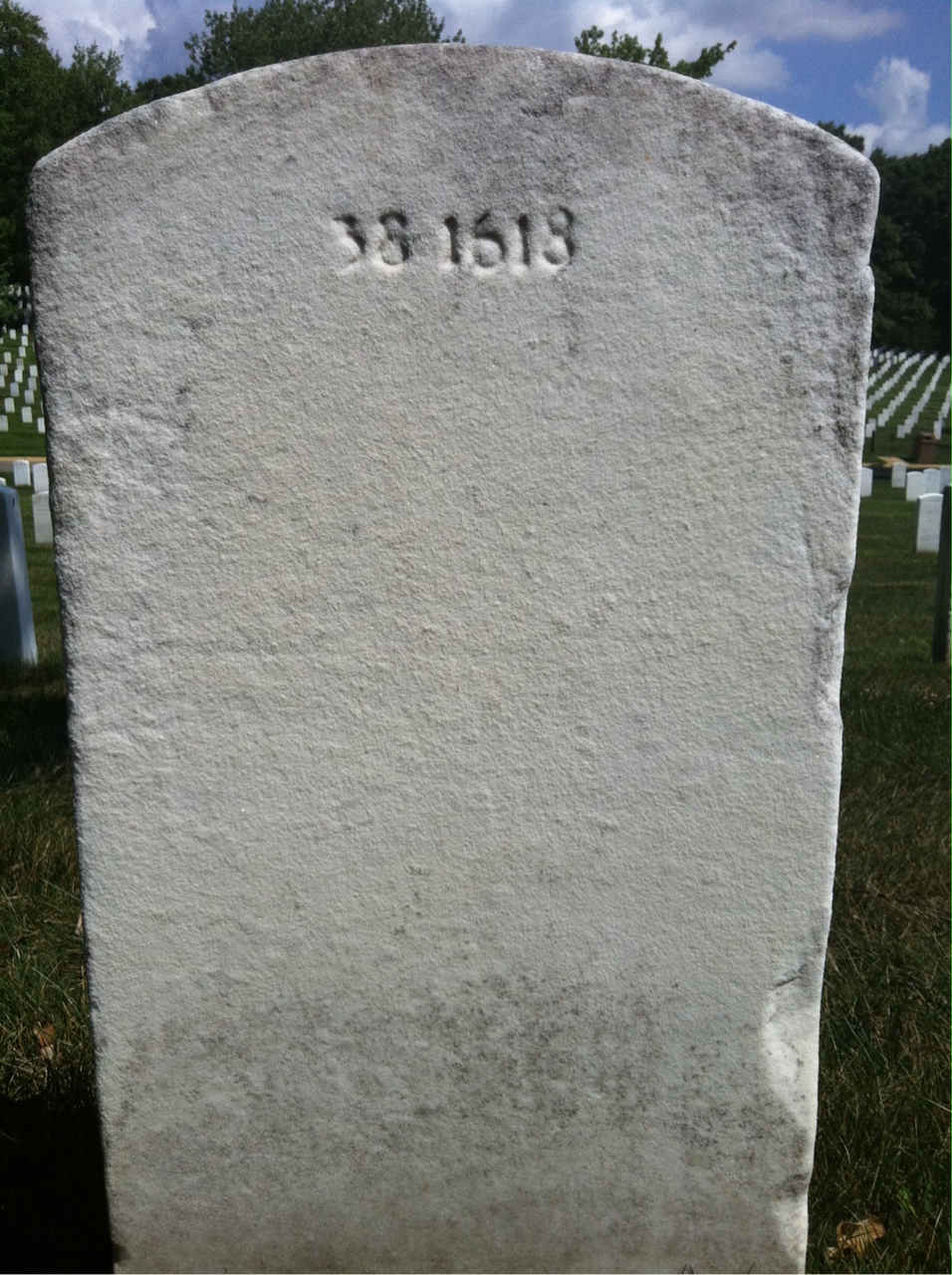 Back of headstone — Jeanette Cox