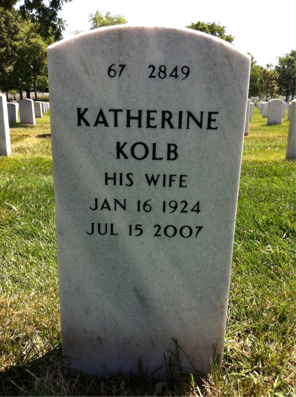 Back of headstone — Arthur Newman