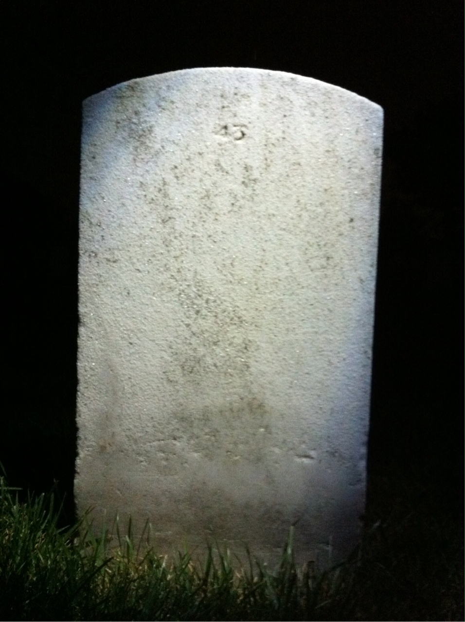 Back of headstone — William R Lowe