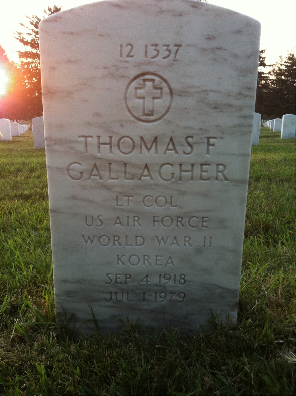 Headstone of Thomas F Gallagher