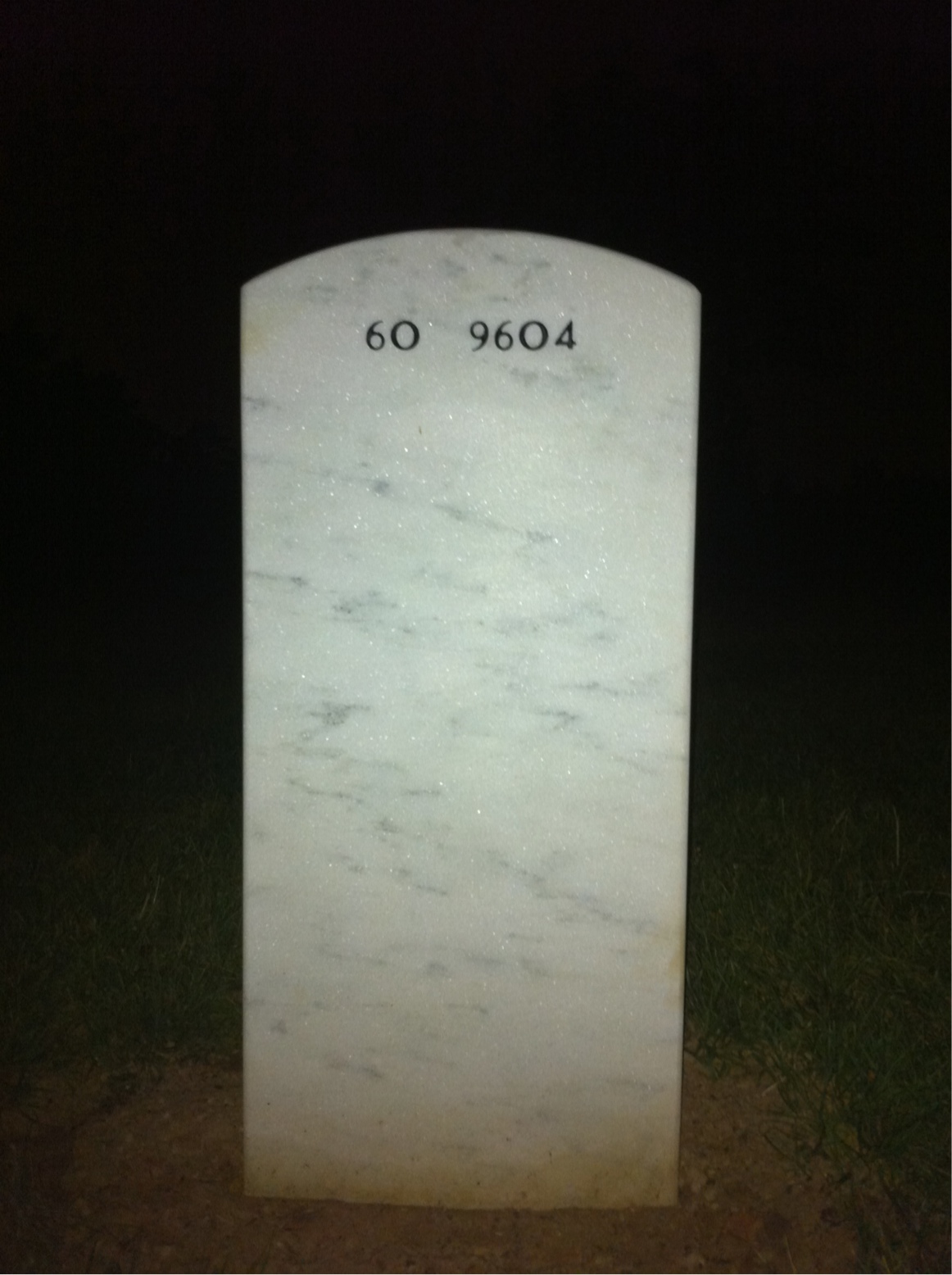 Back of headstone — Sean Russell Cutsforth