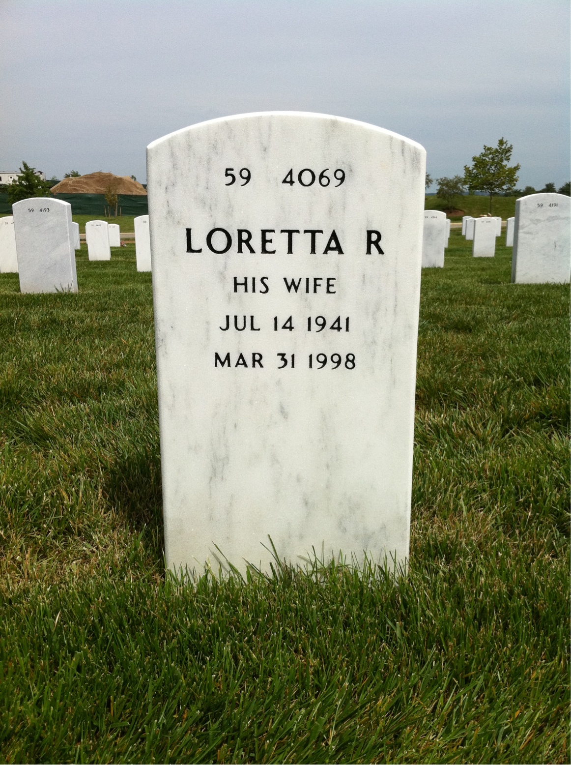 Back of headstone — Richard Hunter