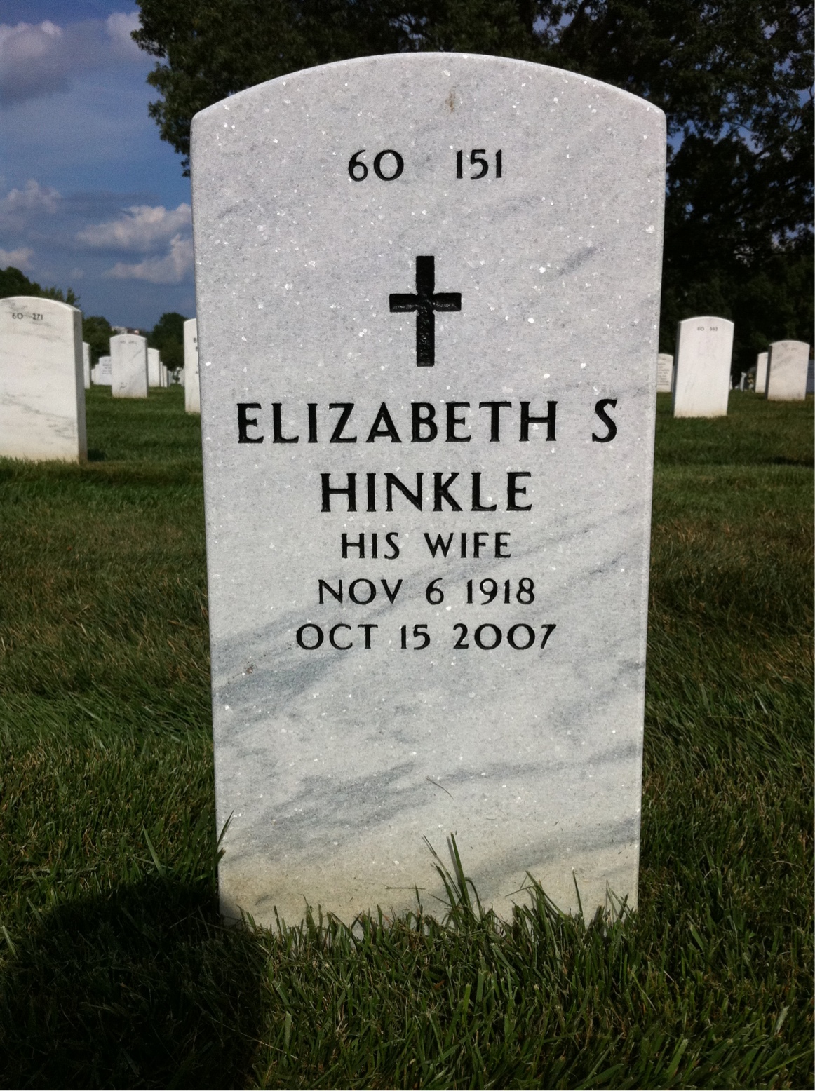 Elizabeth Vaughan headstone back