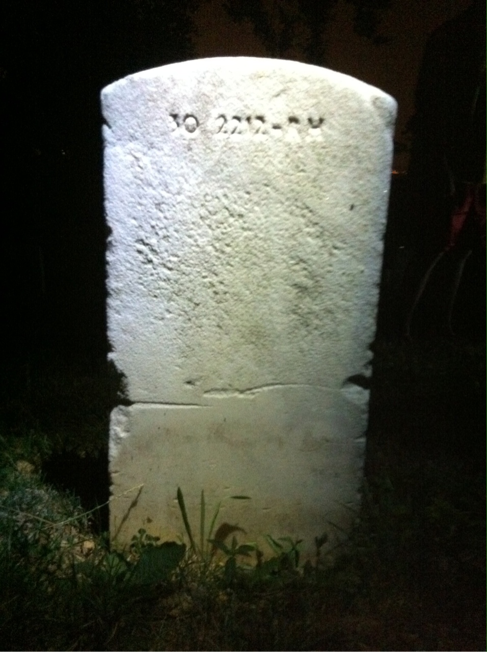 Back of headstone — Gloria Mills