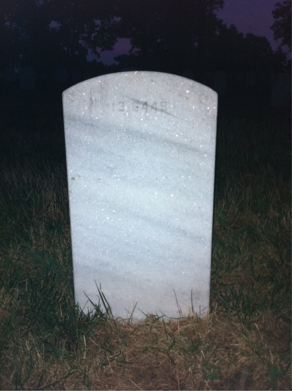 Back of headstone — E Cunningham