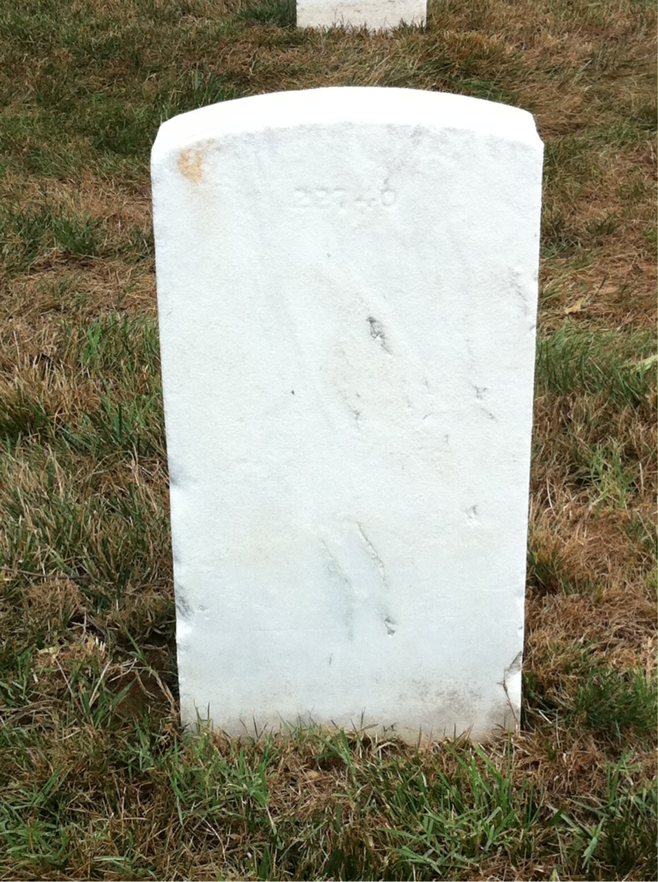 Back of headstone — Carmer Cordon