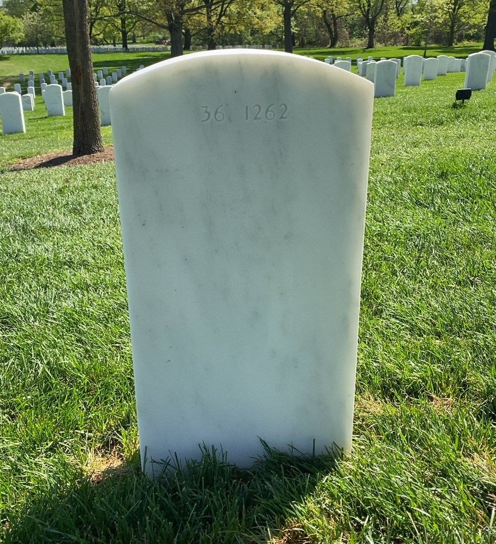 Back of headstone — James Ball
