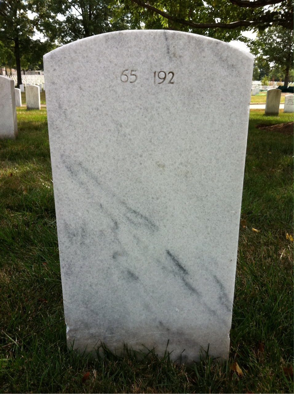 Back of headstone — Troy M Whitehead