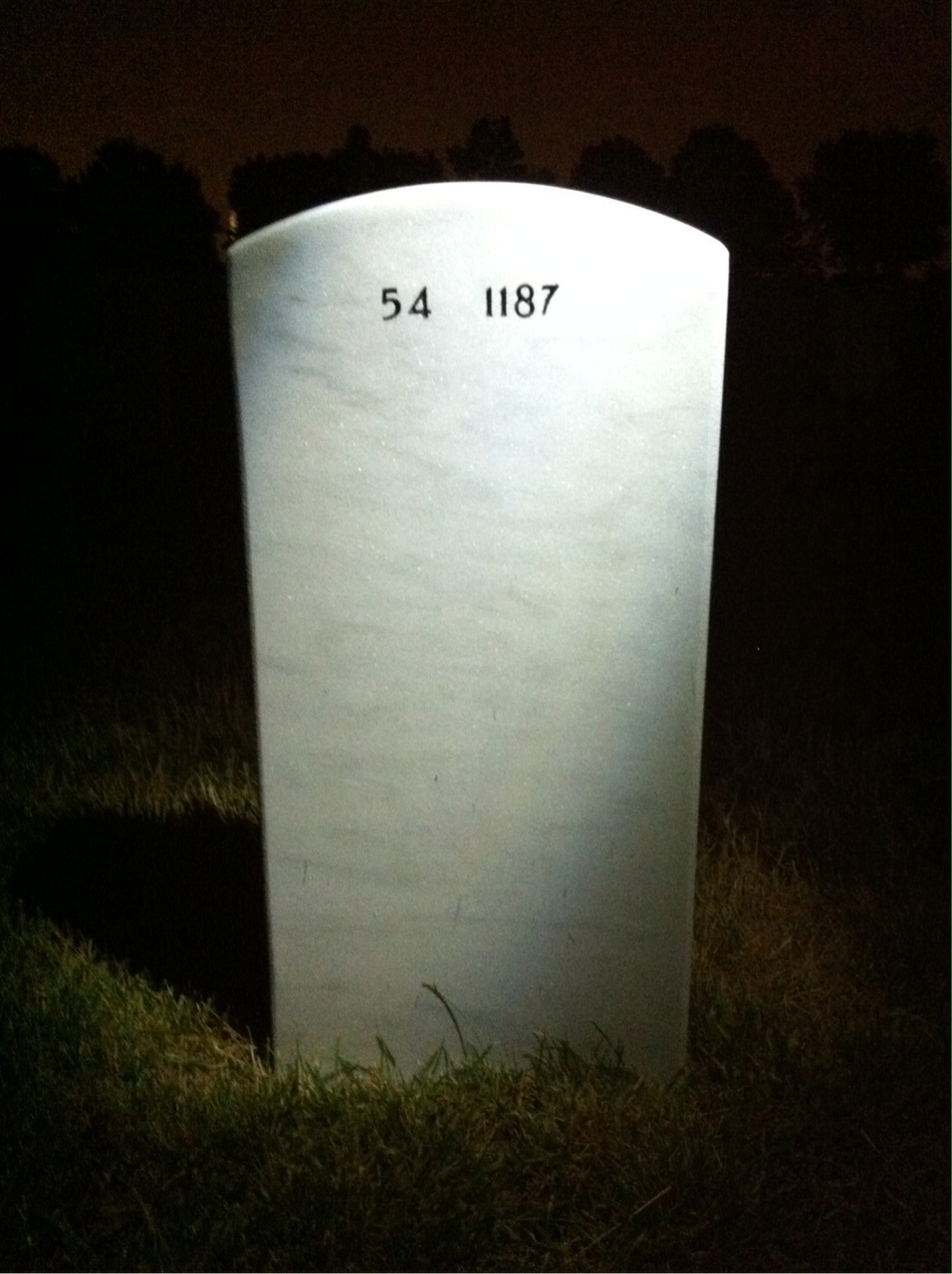 Back of headstone — Charles Bryant