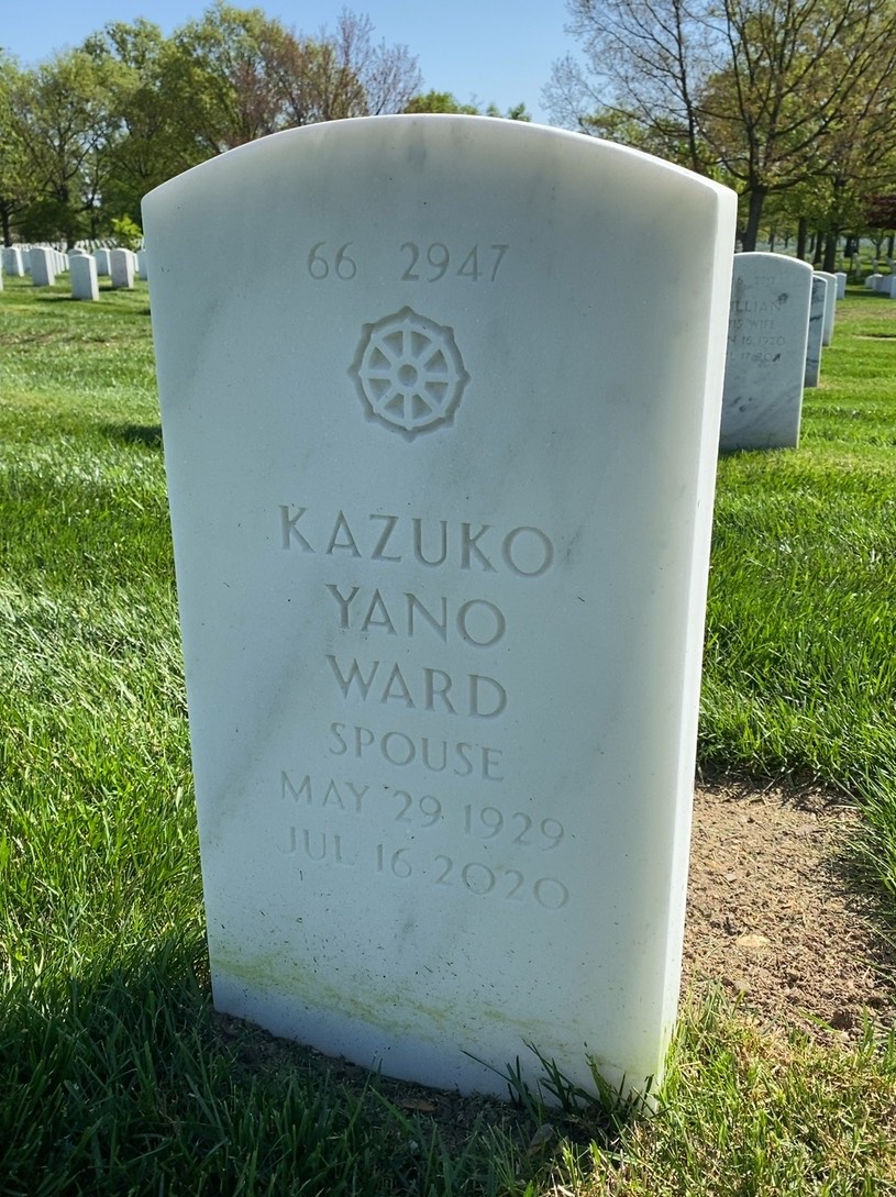 Back of headstone — Robert Ward
