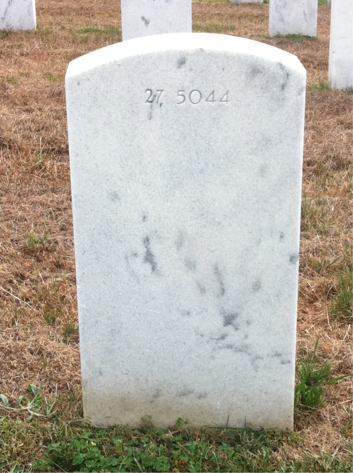 Back of headstone — Emily Anderson