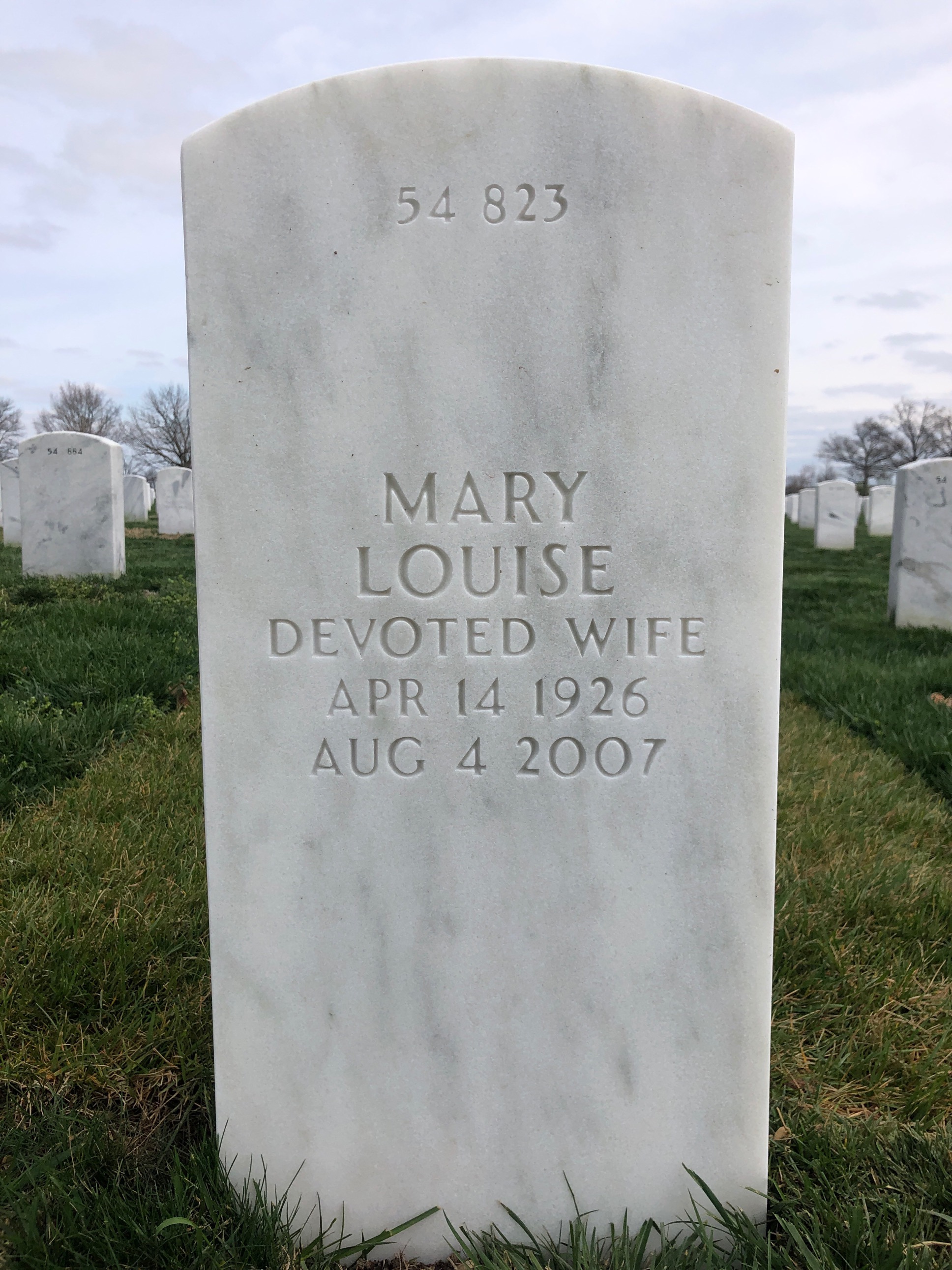 Back of headstone — Donald Brooks