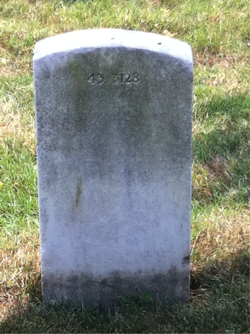 Back of headstone — Jesse Adkins
