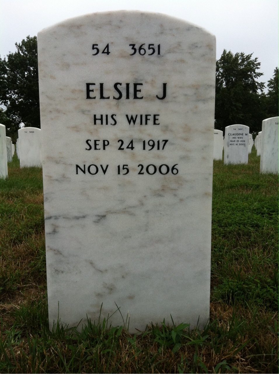 Back of headstone — Ben Sternberg
