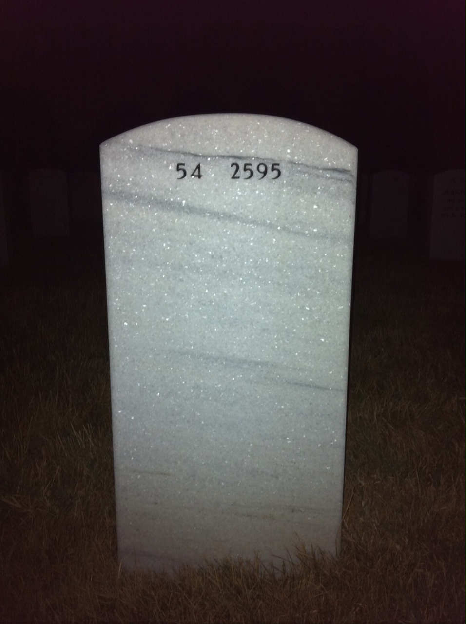 Back of headstone — Richard Manley