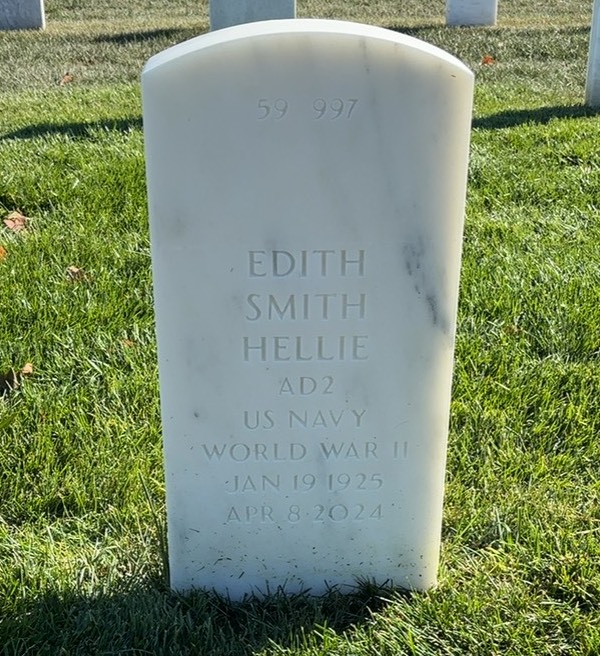 Back of headstone — Charles Hellie