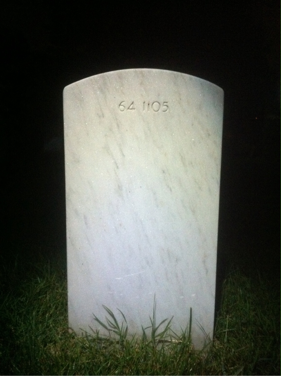 Back of headstone — Donald Bradbury