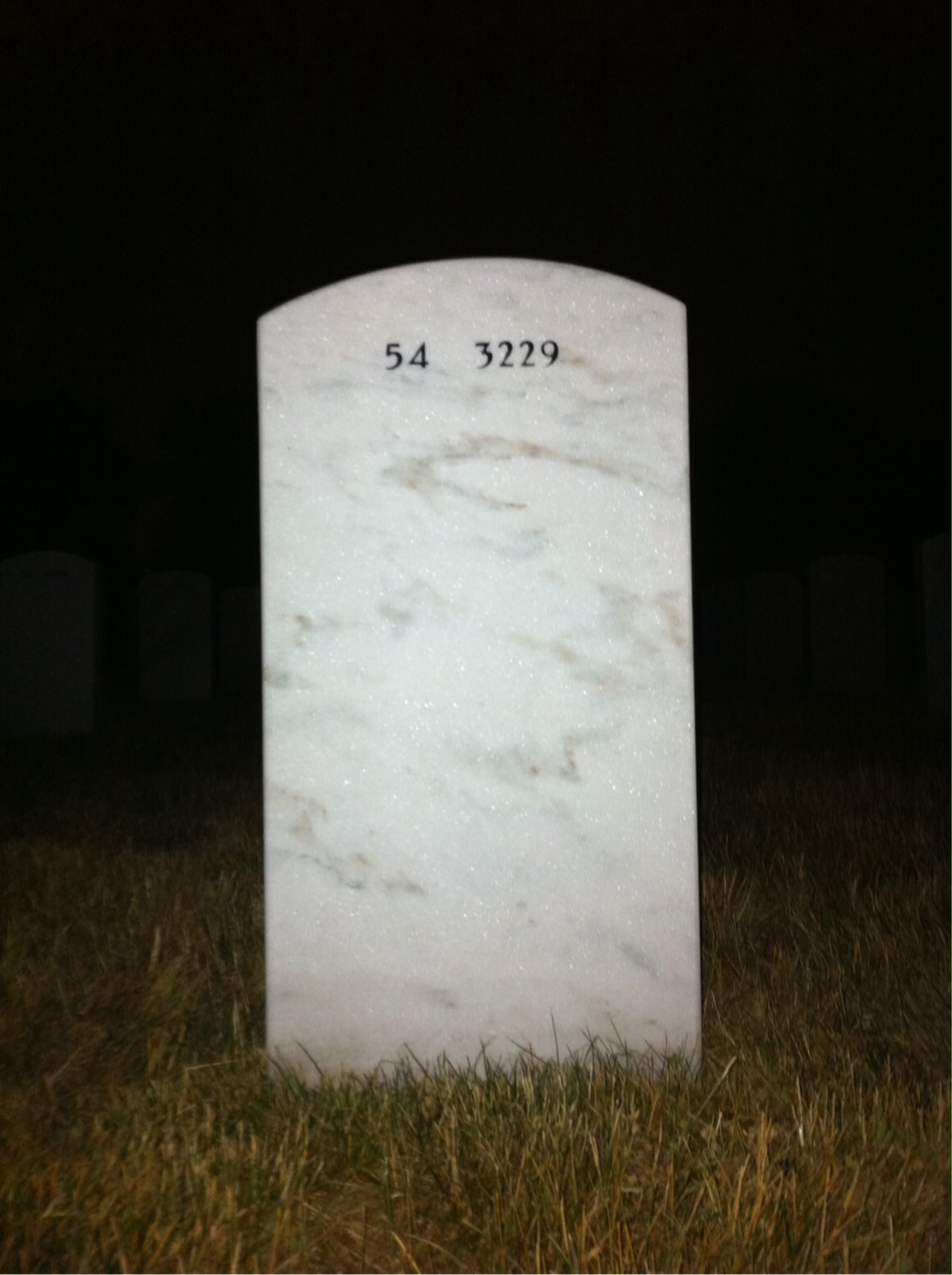 Back of headstone — Warren Stevens