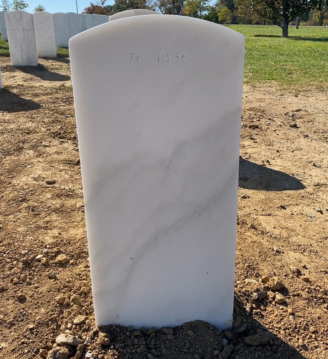 Back of headstone — Thomas H Mctavish