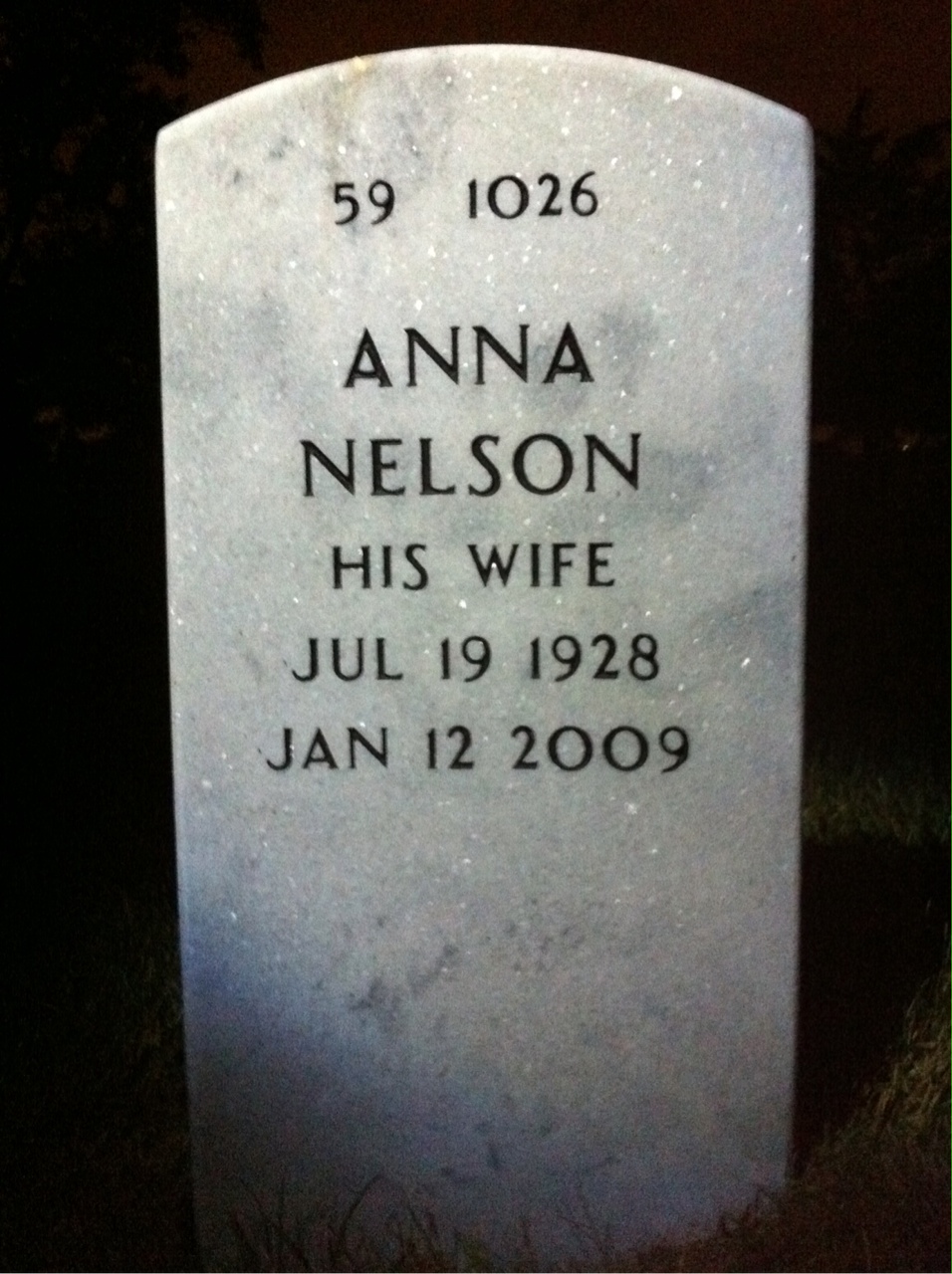 Back of headstone — Robert Simpson