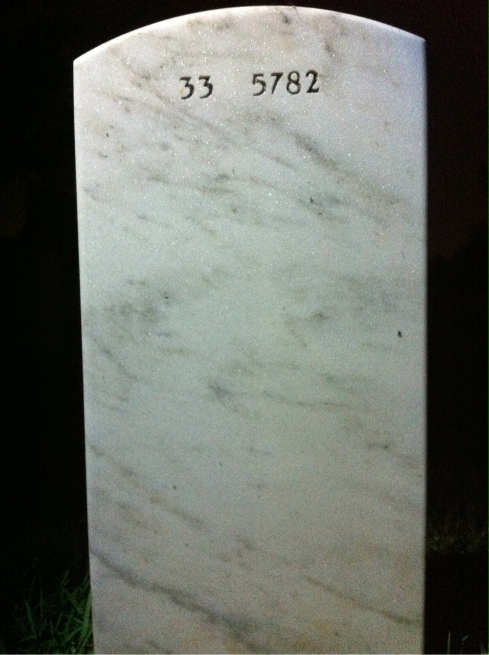 Back of headstone — Catherine Melton