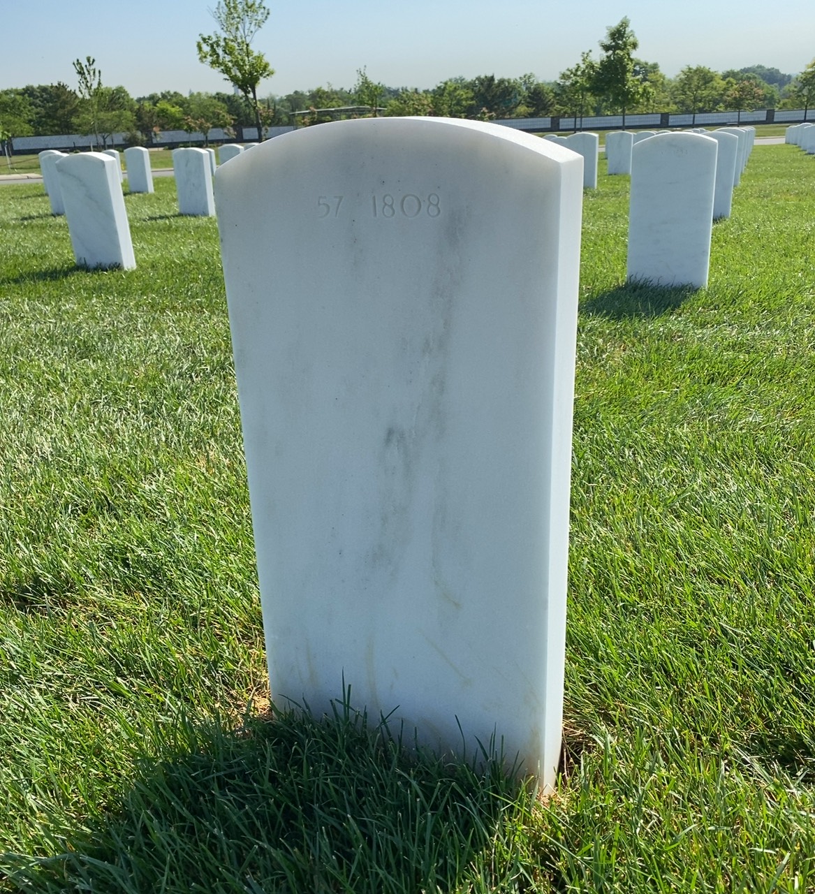 Back of headstone — Robert Baginski