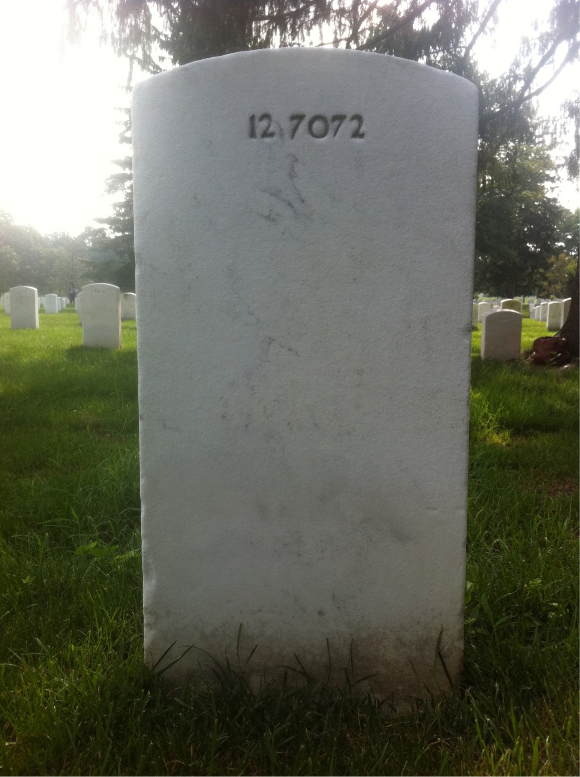 Back of headstone — John C Coleman