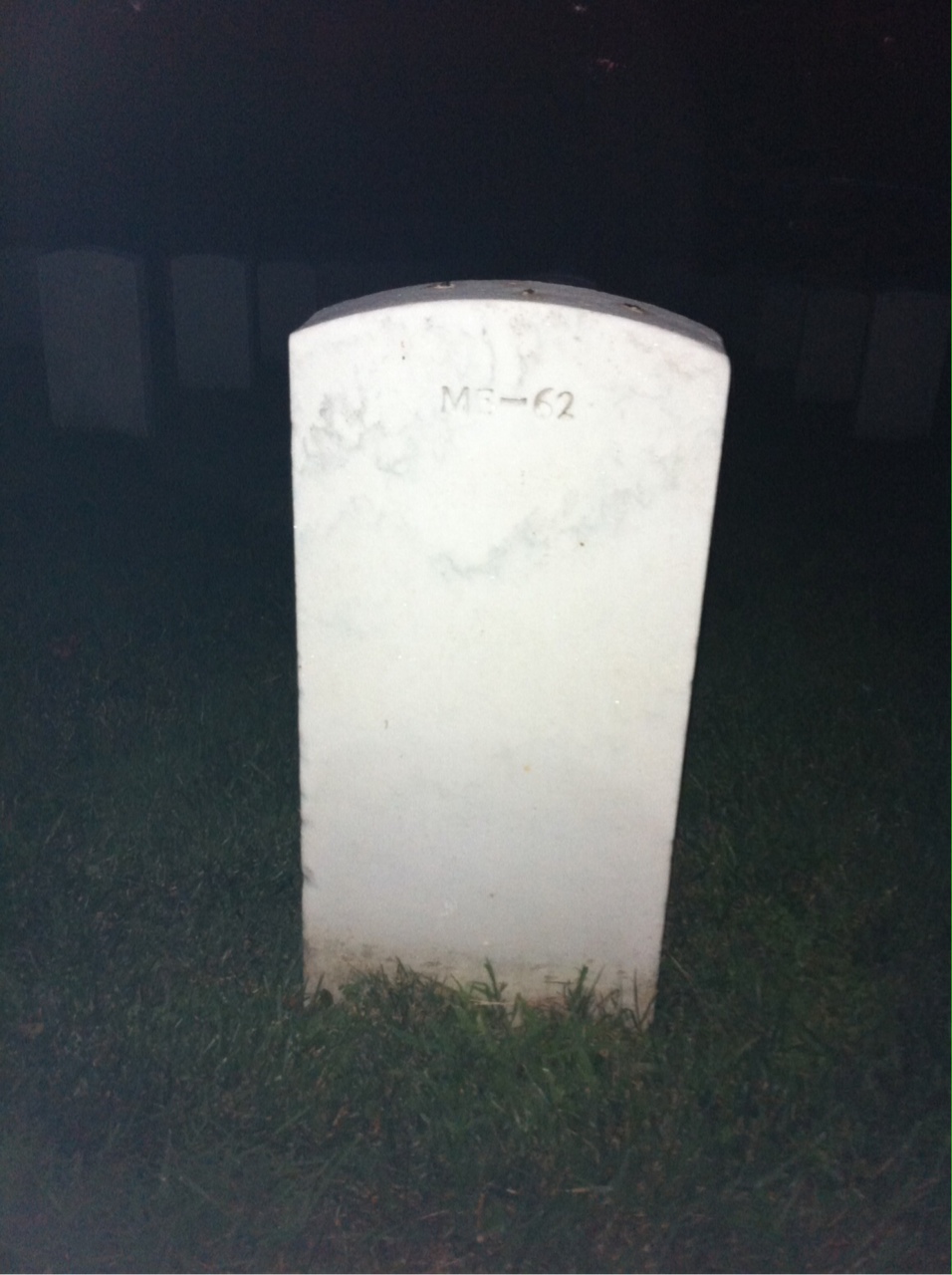 Back of headstone — John Moffitt