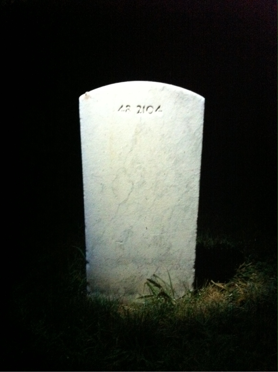 Back of headstone — Charles Monaghan