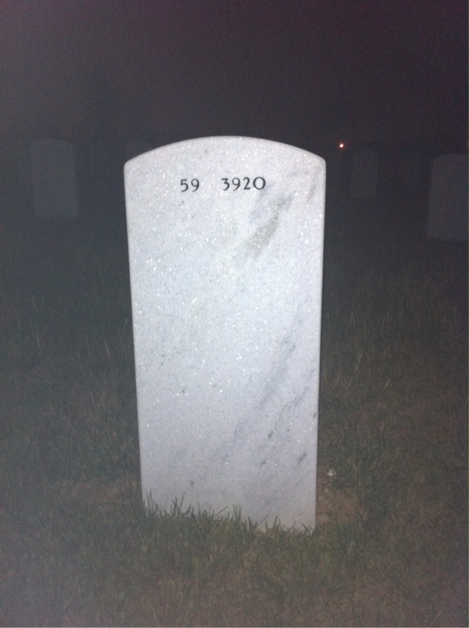 Back of headstone — Robert Mize