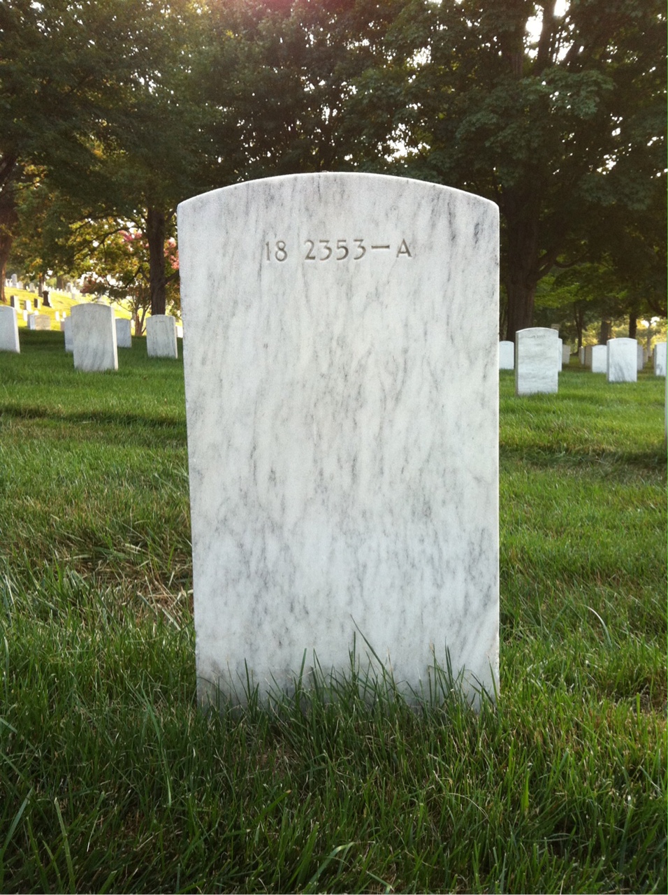 Back of headstone — Prentiss Bozeman
