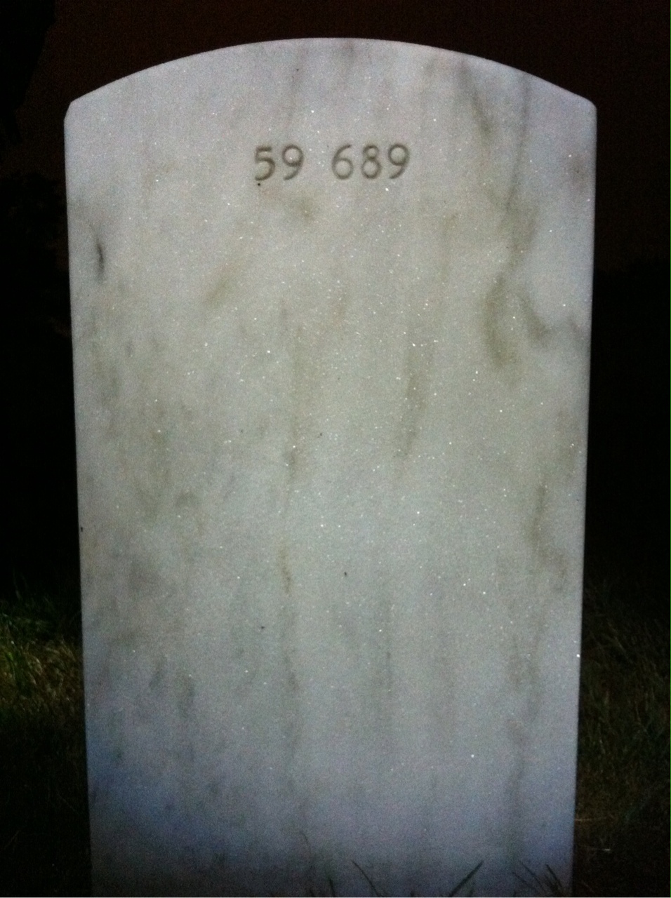 Back of headstone — Mathews Collins