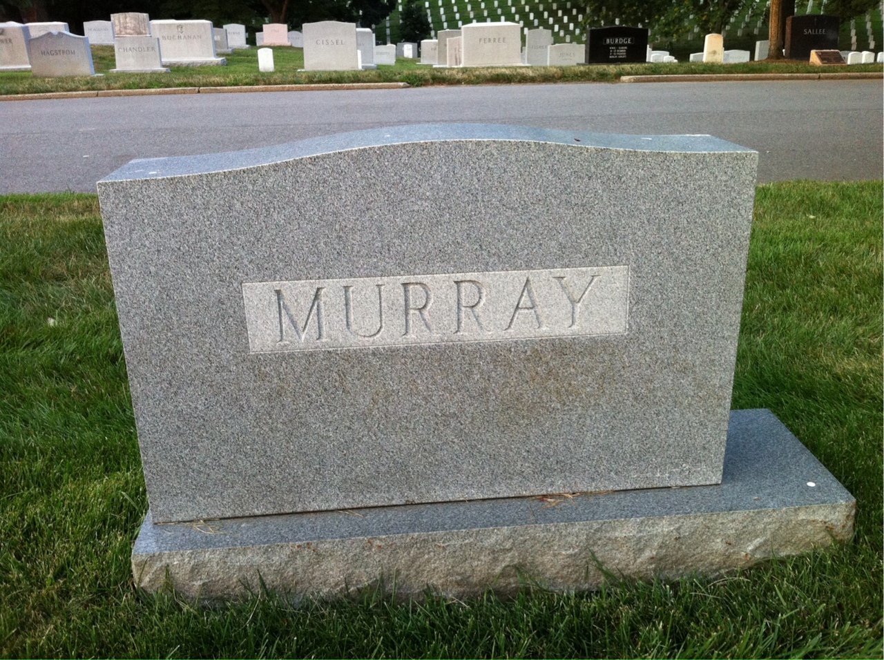 Back of headstone — Stuart Murray