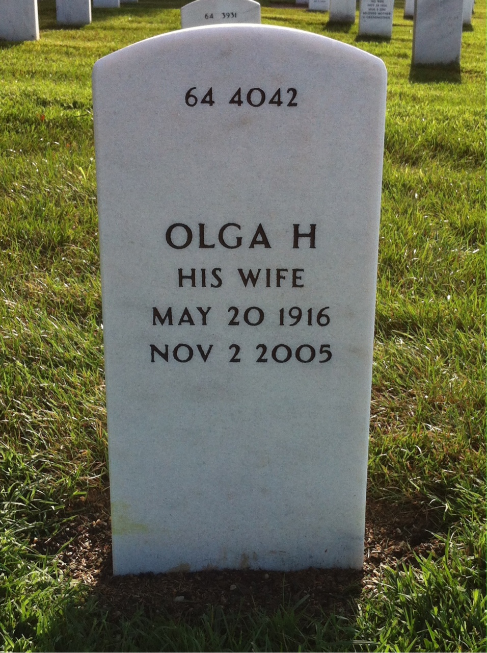 Back of headstone — Gilbert Shaddock