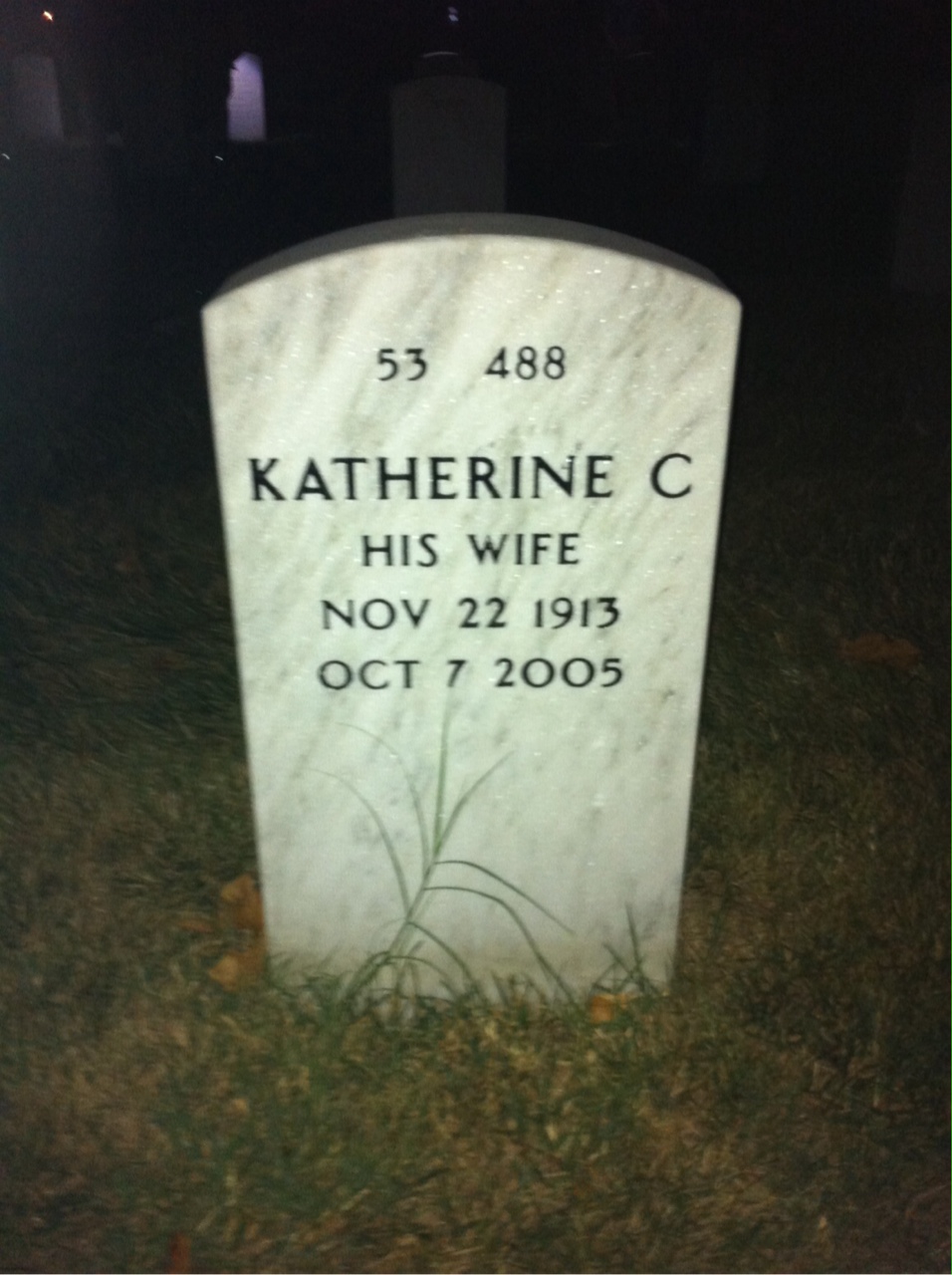 Back of headstone — Edwin Hill