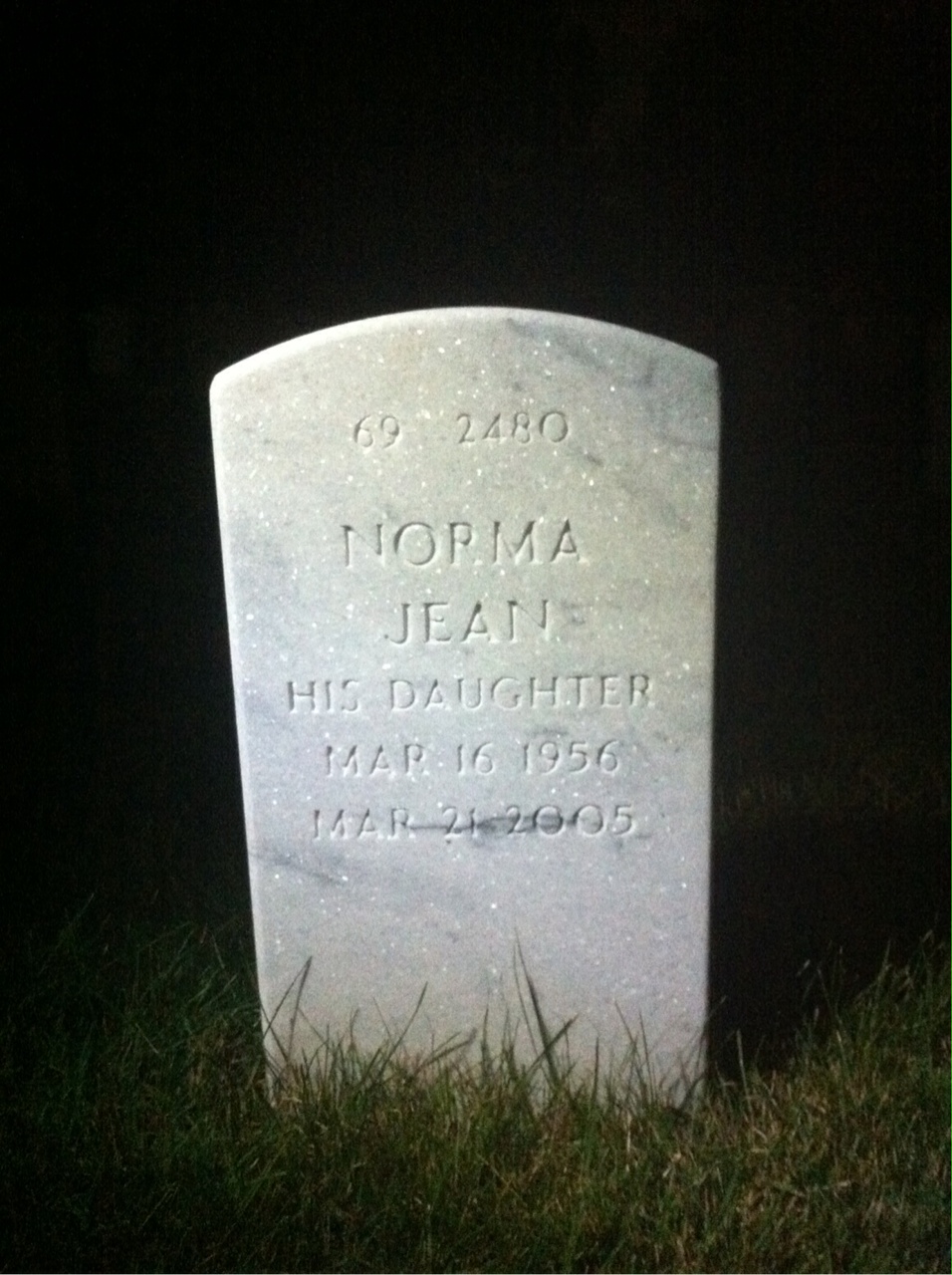 Back of headstone — Joseph Pare