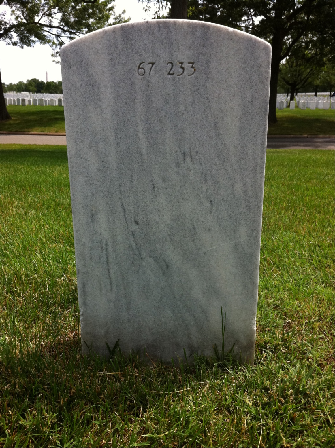 Back of headstone — Edwin Moore