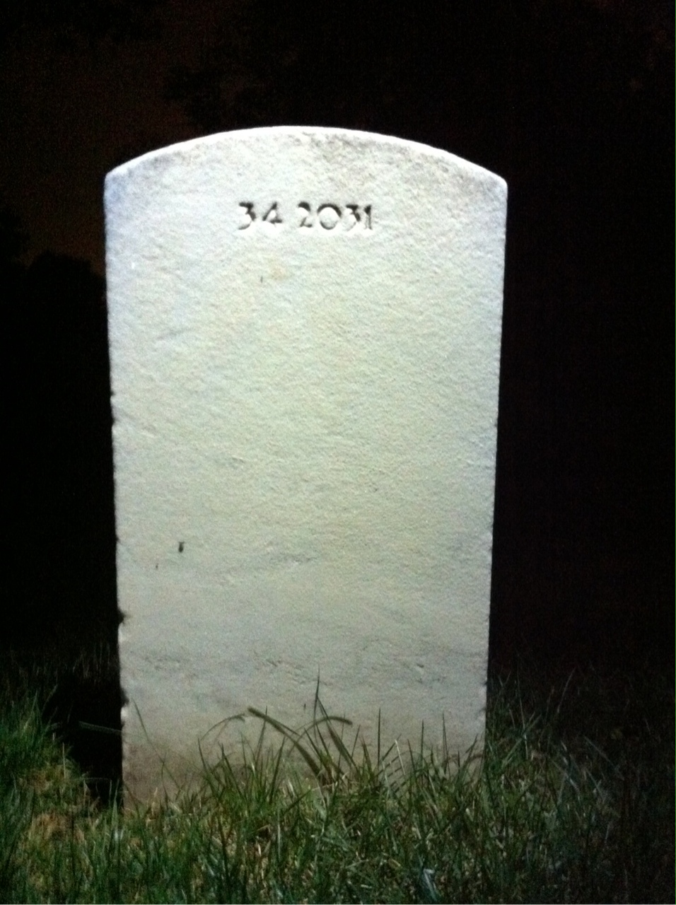 Back of headstone — Frank Aniaz