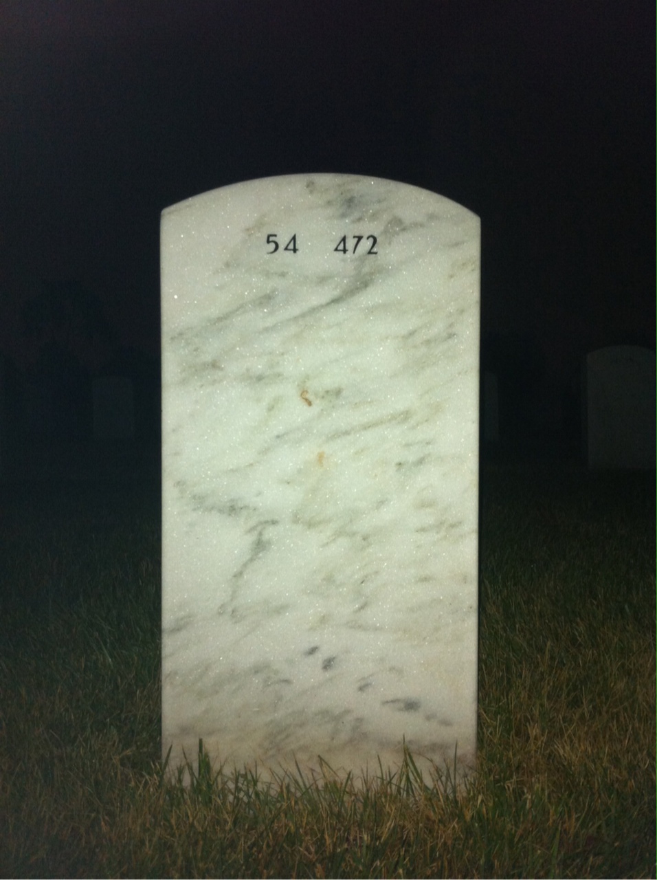 Back of headstone — Earl Rose