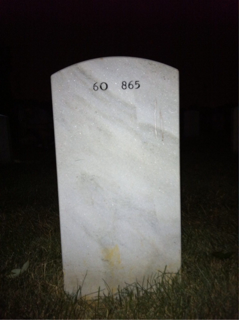 Back of headstone — Charles Italiano