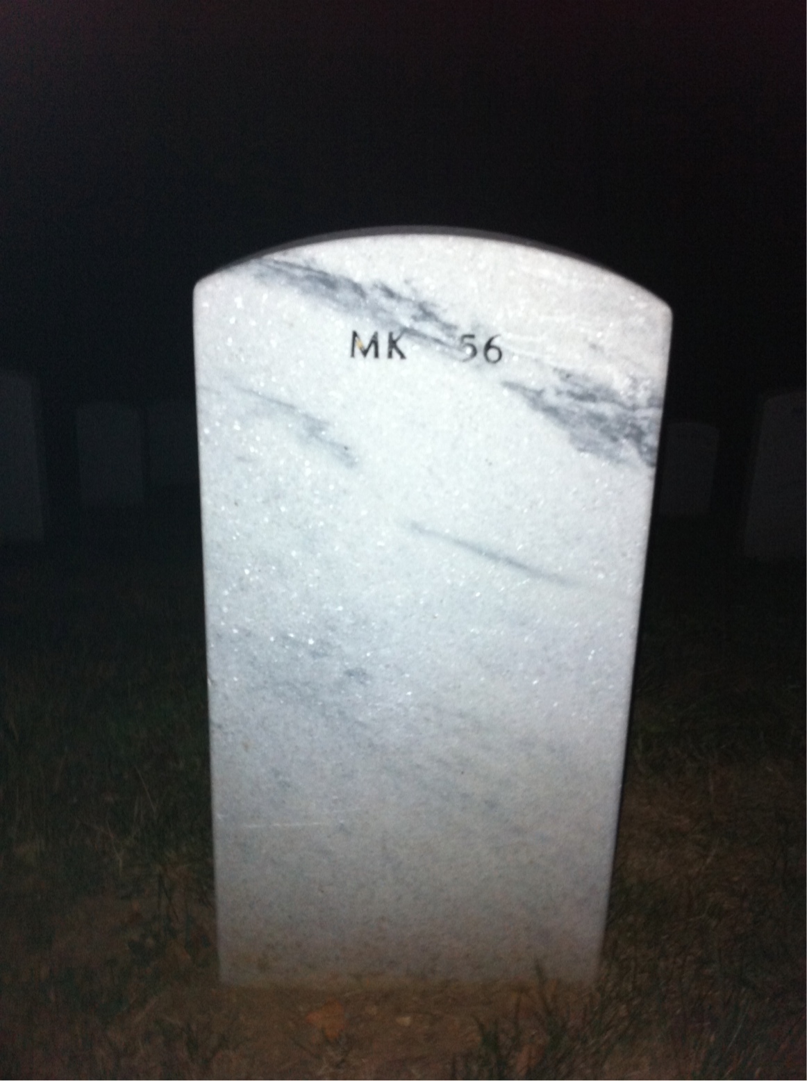 Back of headstone — Charles Harker
