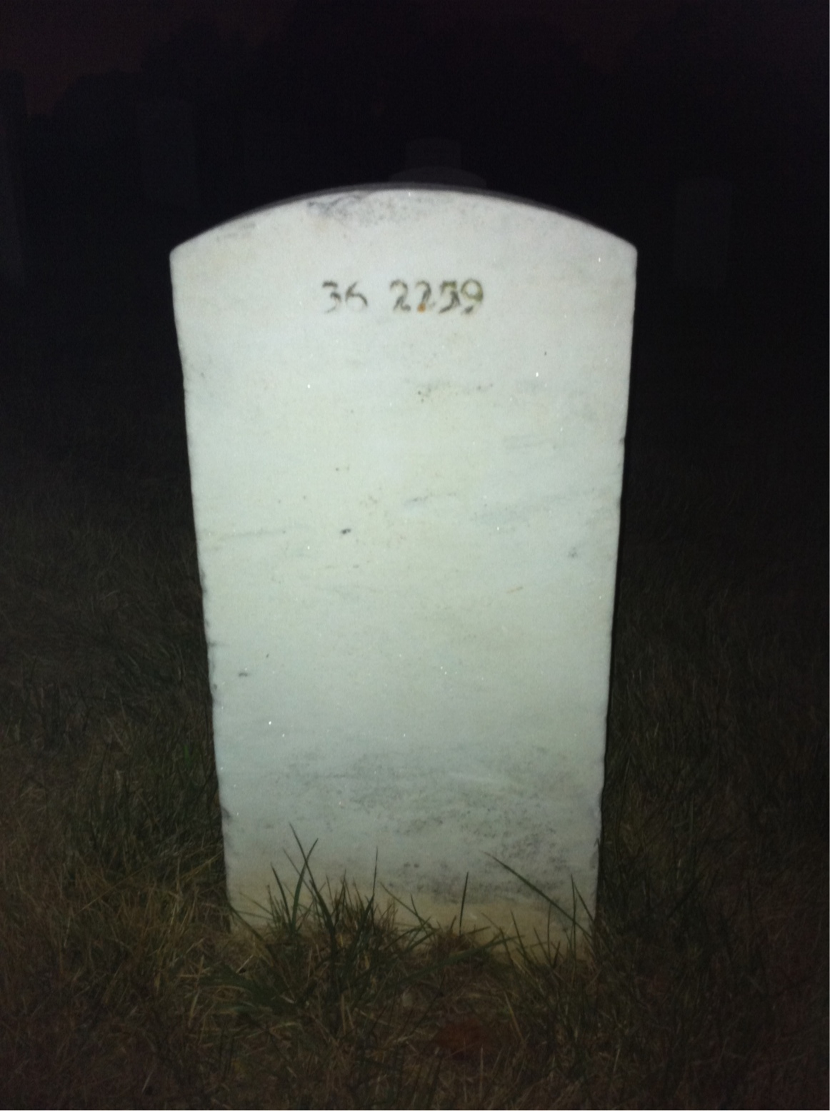 Back of headstone — Rose Adams