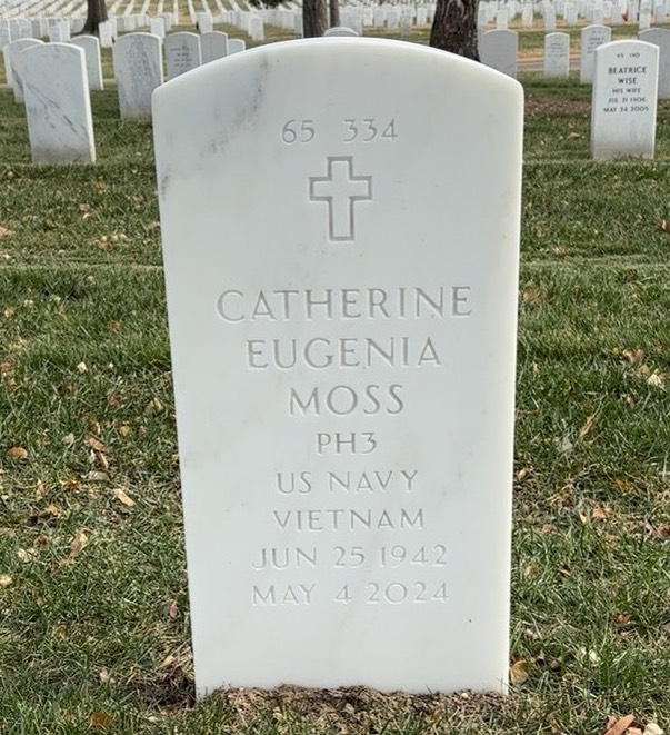 Back of headstone — Walter Moss