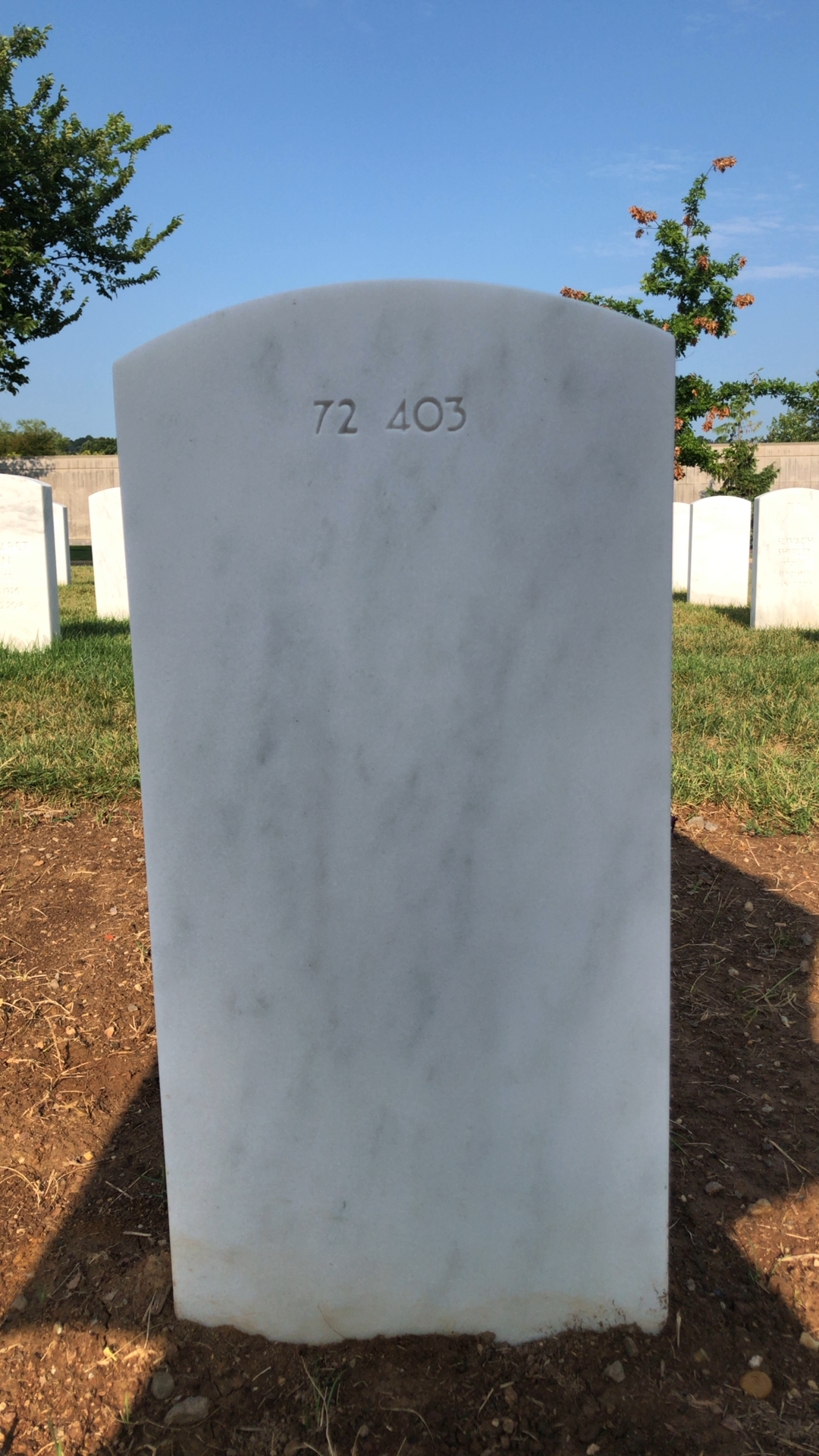 Back of headstone — Arthur Adcock