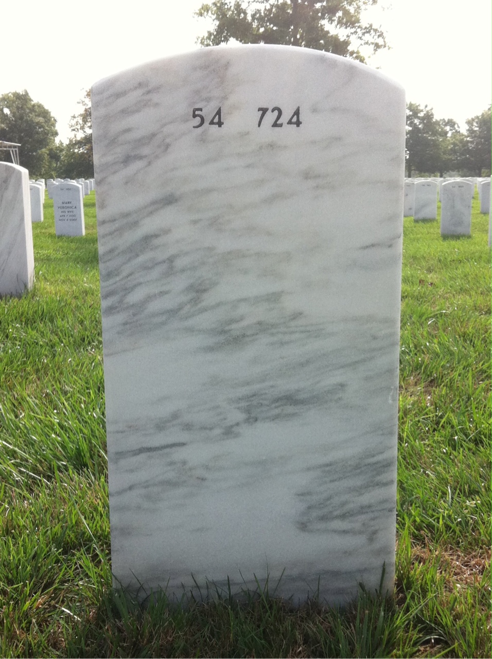 Back of headstone — Edwin Klump
