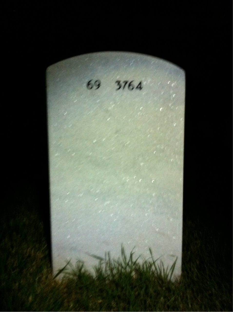 Back of headstone — Kenneth Margotta