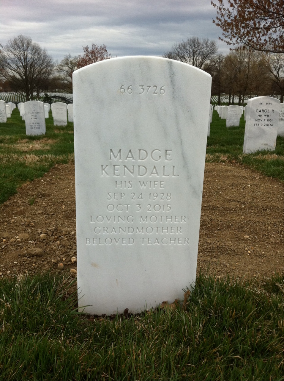 Back of headstone — William Forrey
