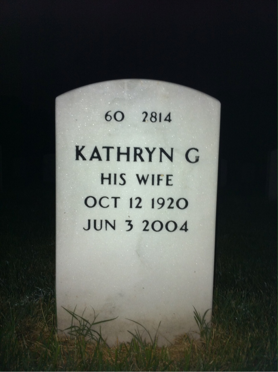 Back of headstone — James Long