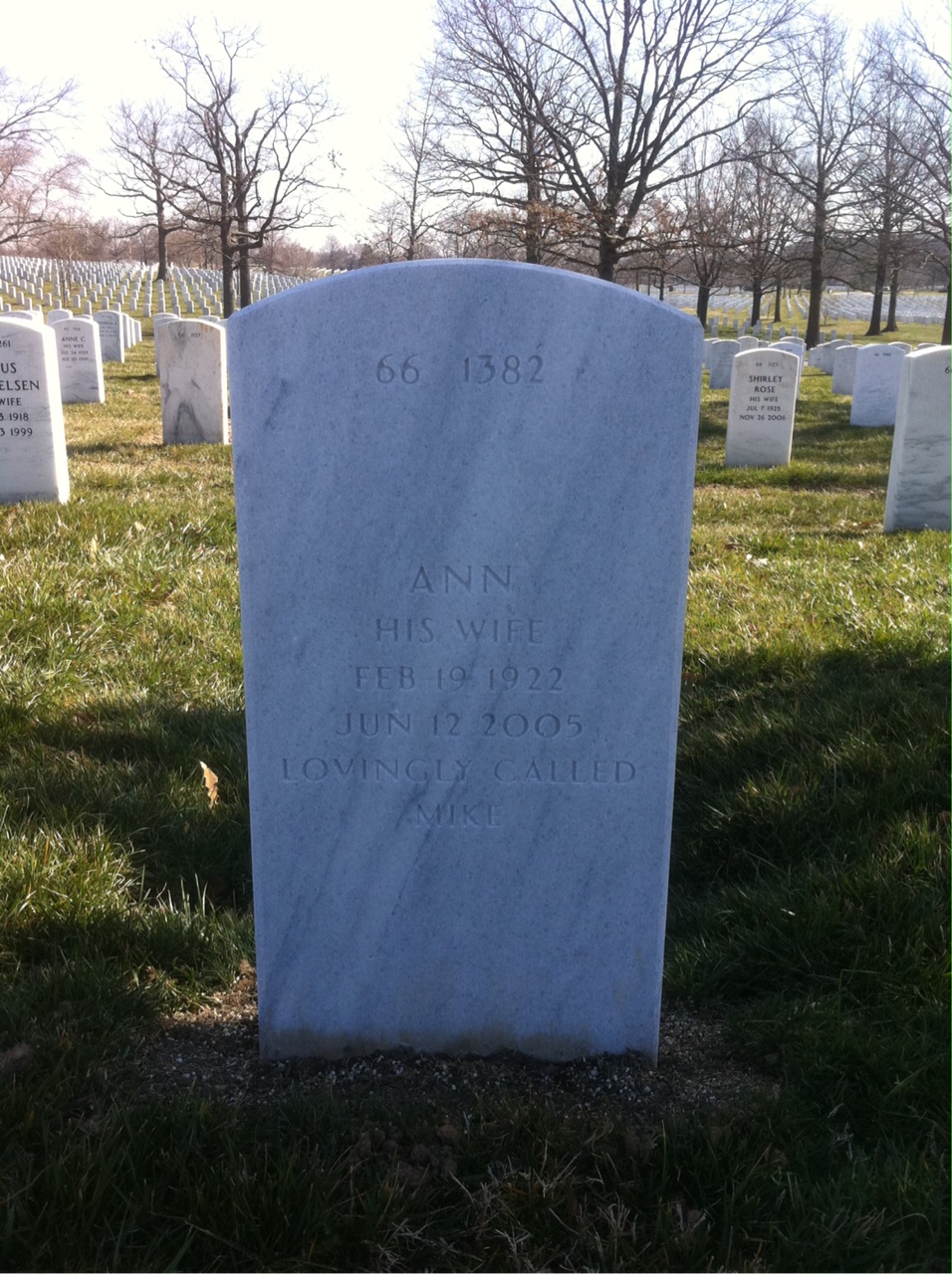 Back of headstone — Clarence Chamberlain